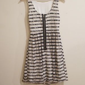 White and Black Dress